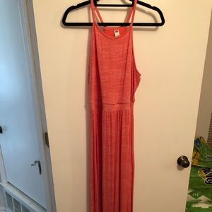 Coral maxi dress